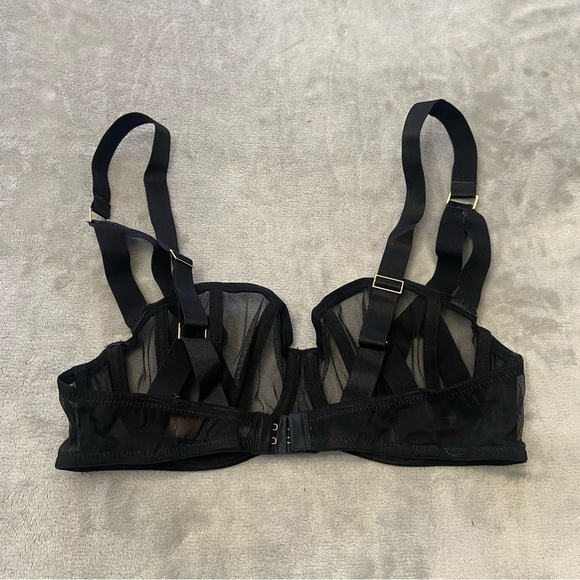 New! Bluebella Karolina Sheer Mesh Strappy Underwired Balcony Bra 10538 - Picture 9 of 10